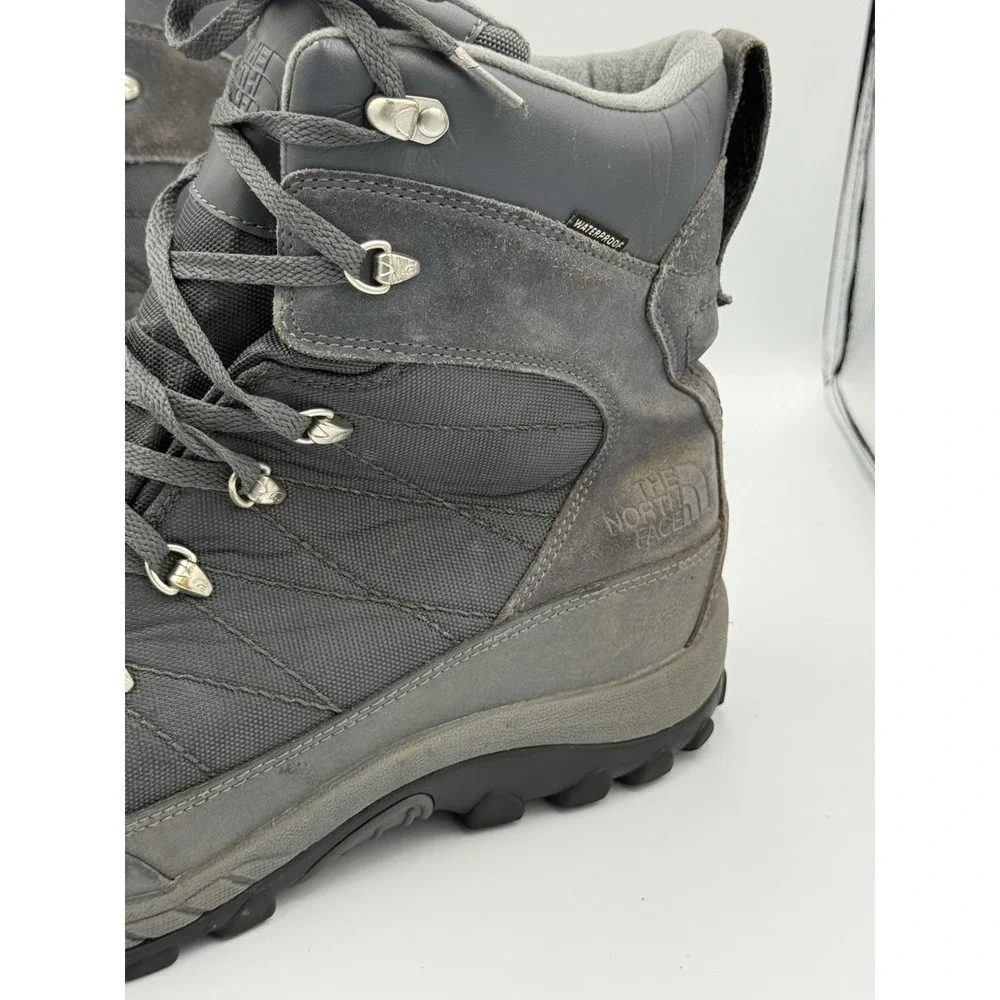 The North Face Chilkat Snow Boots Men's Size 14 Gray Waterproof Winter Lace Up